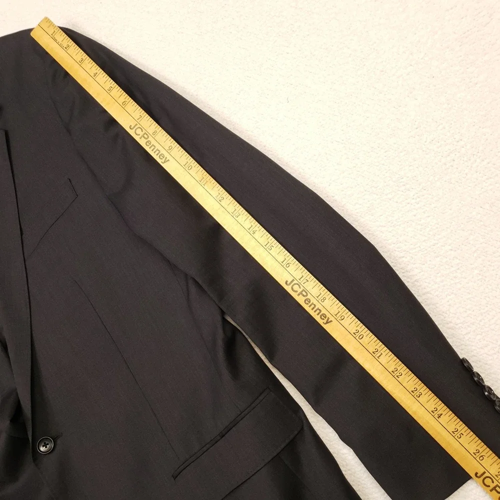 Bonobos Suit Jacket Mens 44R Charcoal Gray Marzotto Wool Standard Fit Blazer